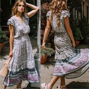 Spell | Dresses | Spell The Gypsy Dahlia Midi Dress Xs | Poshmark